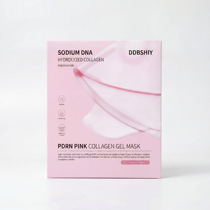 DDBSHIY PDRN Pink Collagen Hydrogel Mask box, Korean PDRN collagen gel sheet mask