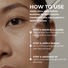Sérum anti-âge au peptide rose DDBSHIY PDRN par the jijo, flacon de 30 ml avec une étiquette rose et un bouchon compte-gouttes posé sur une surface blanche.