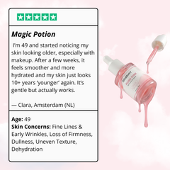 Flacon de sérum anti-âge au peptide rose DDBSHIY PDRN de la marque jijo avec un emballage rose et blanc, taille 30 ml.