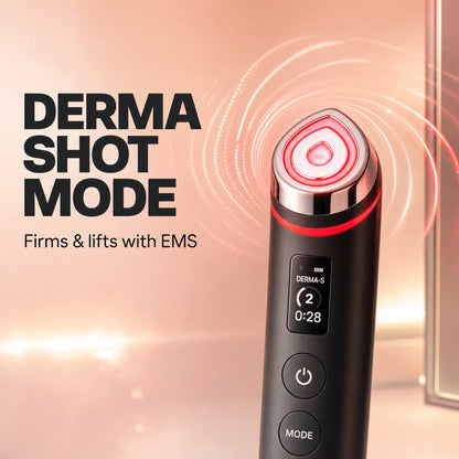Red Light Booster Derma Shot mode — firms and lifts with EMS